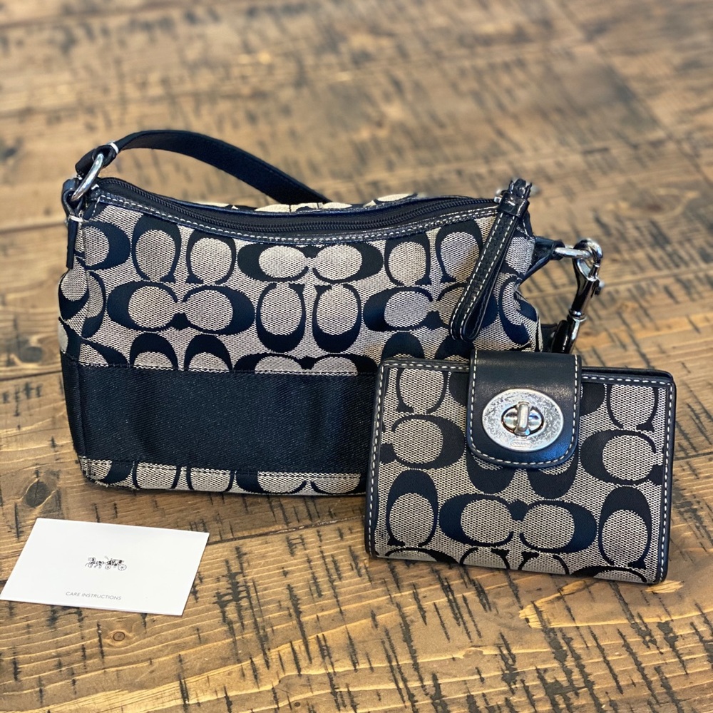 Coach Black Mini Purse & Wallet